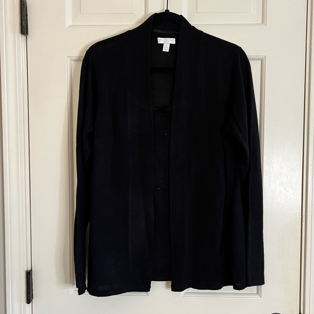 Charter Club Black Open Front Cardigan size 1X